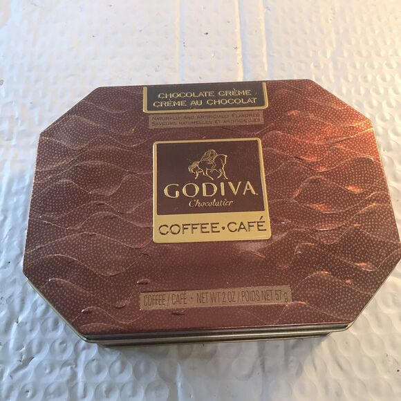 Godiva Chocolatier Coffee-Cafe Collectable Tin Can! - Picture 1 of 8
